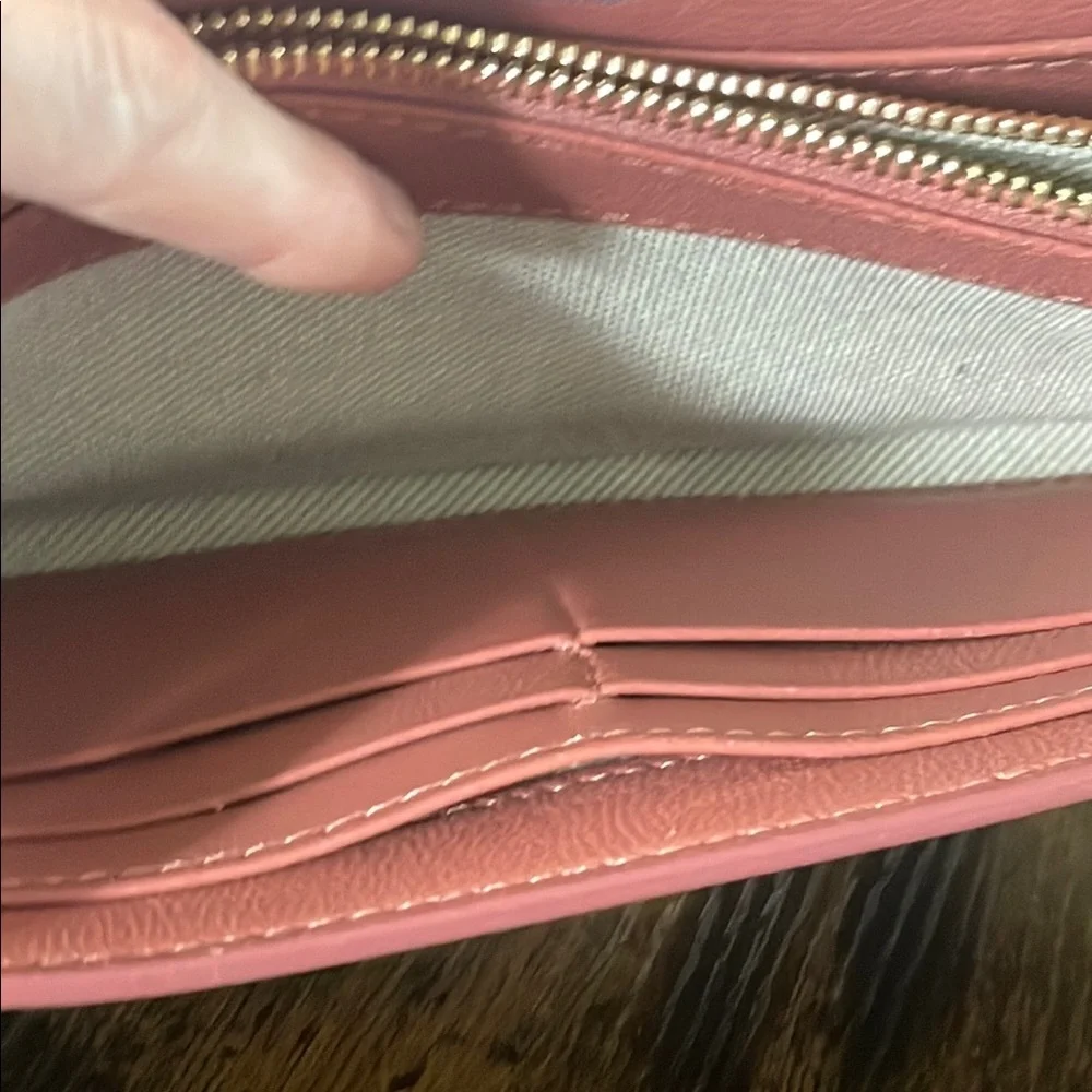 EUC Jimmy Choo Pink Leather Clutch/Long Wallet - Picture 10 of 11